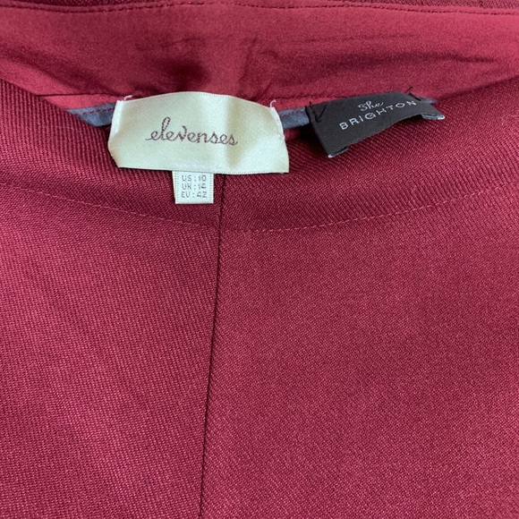 NWT Anthropologie Elevenese Red Sailor Brighton Flare Pants - Picture 5 of 7